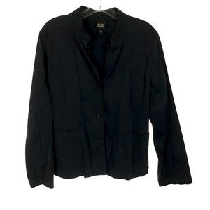 Womens Size Large Eileen Fisher Black Lightweight Longsleeve Jacket